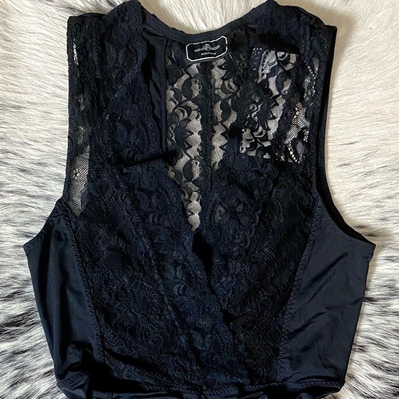 BY MALENE BIRGER “RAWAL” LACE BODYSUIT, SZ SMALL BLACK - Picture 2 of 9